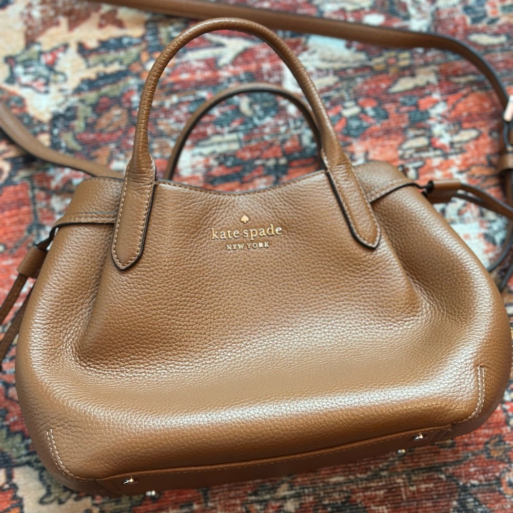 Kate Spade Tan Leather Satchel Handbag